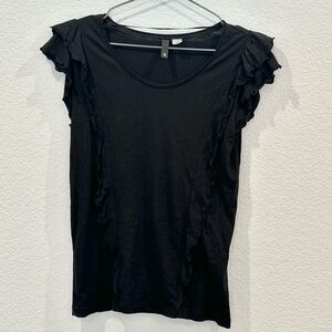 DIVIDED Black Top H & M Size 6 Excellent Condition